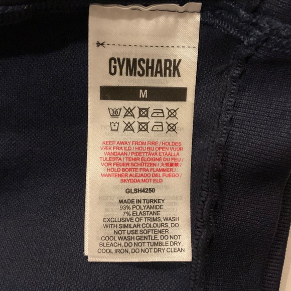 Gymshark Women’s Seamless Flex Cycling Shorts Sz M Navy Workout Active Bike Gym - Picture 3 of 8